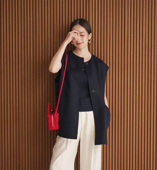 ユナイテッドアローズ　バイカラー リバー ベスト 38 ネイビー×チャコール バイカラー リバー ベスト（UNITED ARROWS）｜ルミネのファッション