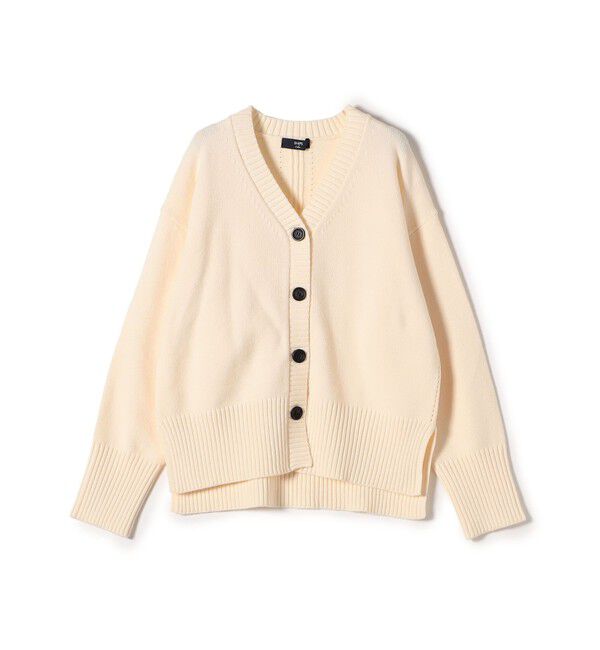 フラッフィー半袖カーデ フラッフィニット 半袖カーディガン - クリーム - レディース | H&M JP