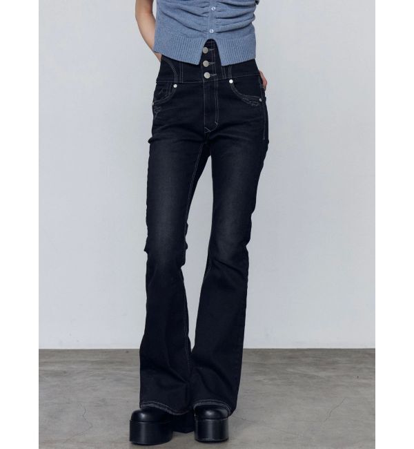 EMODA スーパーハイウエストフレアパギンス EMODA スーパーハイウエストフレアパギンス（インディゴ