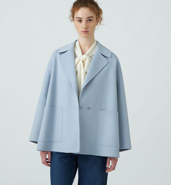 プレミアムウールリバー オープンカラーショートコート（Ballsey