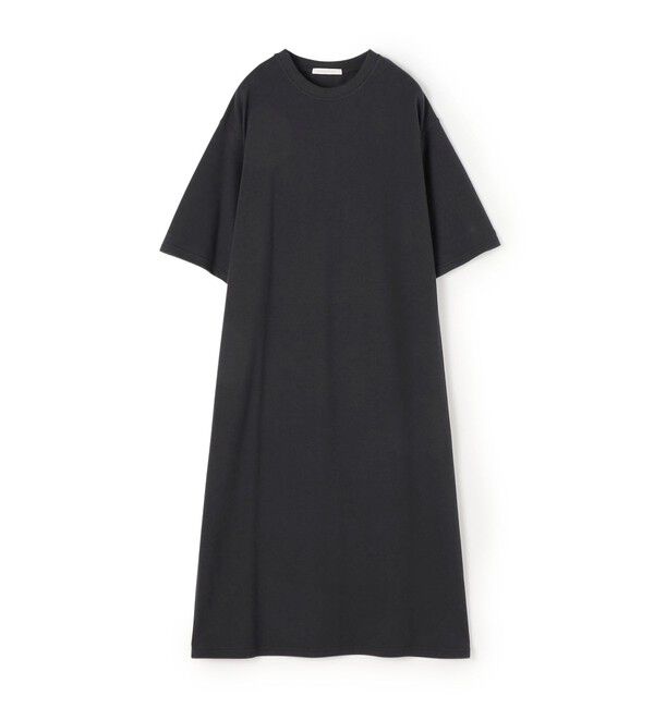 新品タグ付き。GALERIE VIEコットンシルクカノコ クルーネックワンピース セール】コットンシルクカノコ クルーネックワンピース（ワンピース