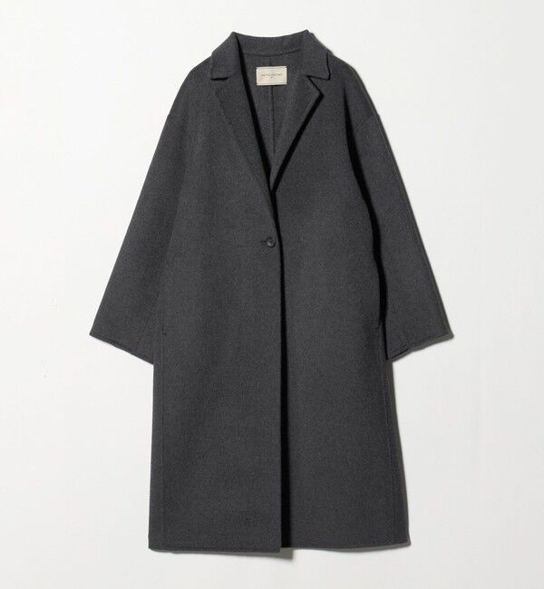 UNITED ARROWS リバー カバーオール コート ウール 黒 ブラック