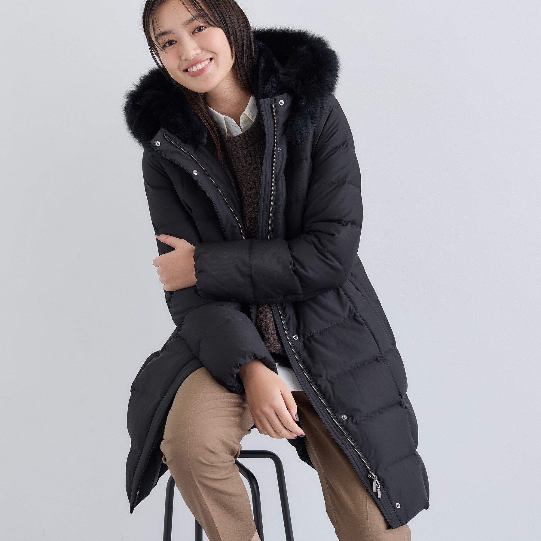 名品／撥水／抗菌防臭】ロング丈リサイクルダウンコート（INDIVI