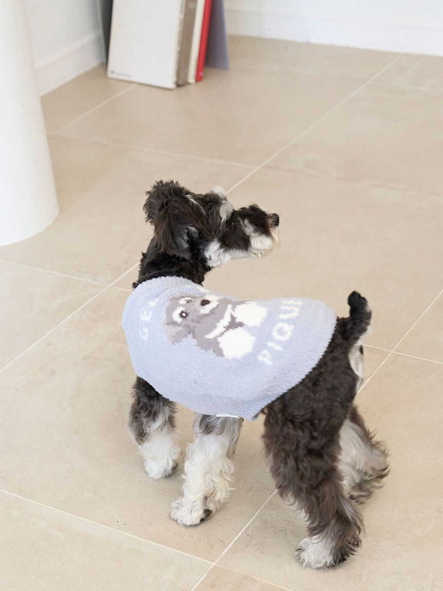 ジェラートピケ ベビモコシュナウザージャガードプルオーバー L CAT&DOG】ベビモコシュナウザージャガードプルオーバー（ペット服