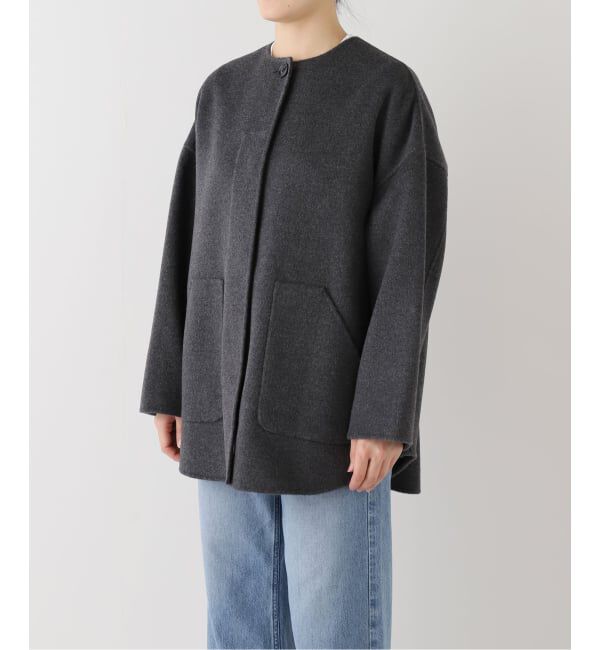 【新品】FRAMeWORK ハミルトンリバークルーネックコート FRAMeWORK｜≪WEB限定追加≫ハミルトンリバークルーネックコート