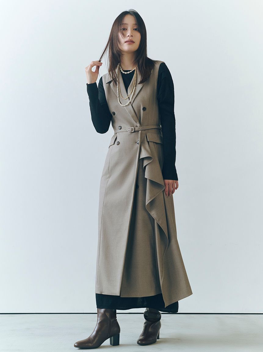 FRAY I.D ダブルブレスト アシメデザインワンピース ダブルブレストアシメデザインワンピース（FRAY I.D）｜ルミネの