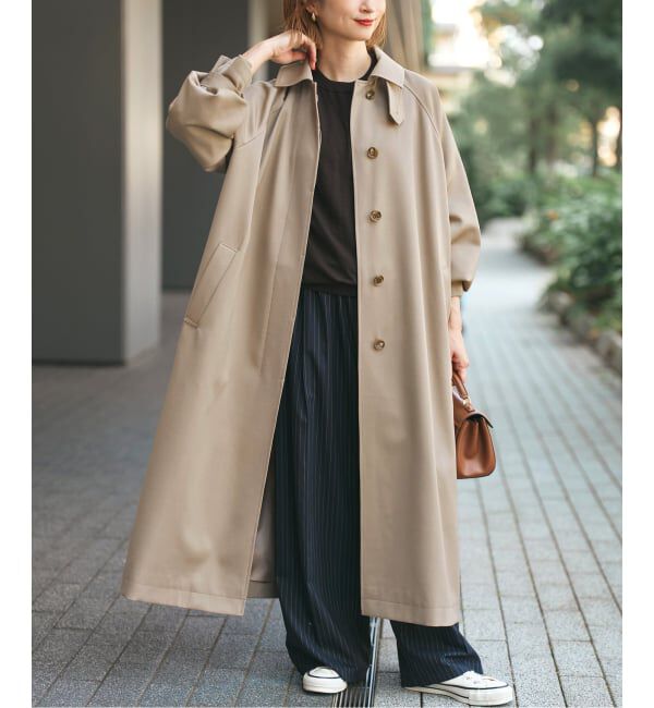 Spick&Span 春ステンカラーウールトレンチコート スプリングコート 38