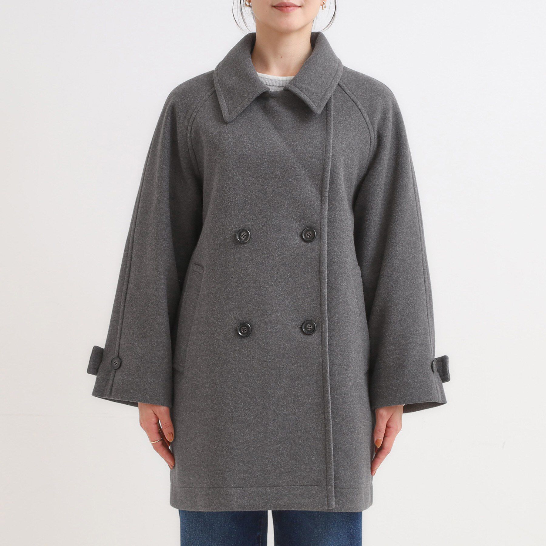 S-LL/2WAY】こなれきれい ウール調コクーンコート（SHOO・LA・RUE