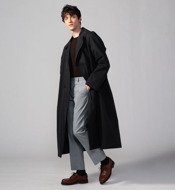 CABaN コットンポリエステルシャンブレー オーバーサイズトレンチ