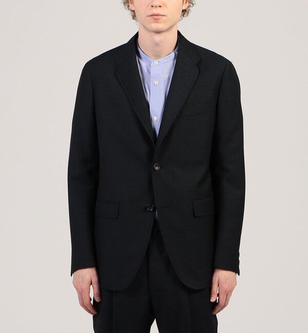 【新品タグ付】TOMORROWLAND シングルブレステッド2Bジャケット 48 TOMORROWLAND ジャケット テーラードジャケット コットンポリエステル