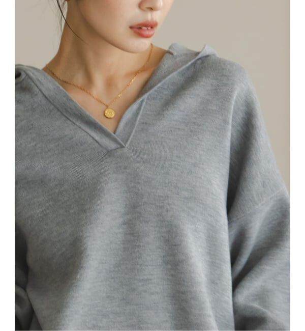 美品　ベイクルーズ　NOBLE　接結タック編みフードプルオーバー　グレー　フリー 美品 ベイクルーズ NOBLE 接結タック編みフードプルオーバー グレー