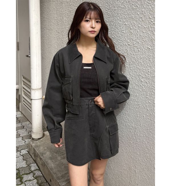 フェイクレザーショートフライトジャケット【セット販売対象】（MURUA