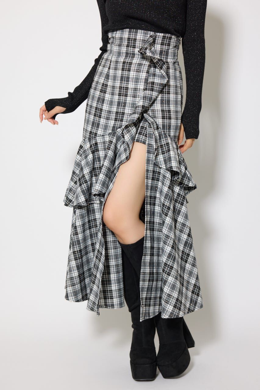 tao コムデギャルソン キュロット 七分丈パンツ チェック フリル ウール tao コムデギャルソン キュロット 七分丈パンツ チェック フリル ウール