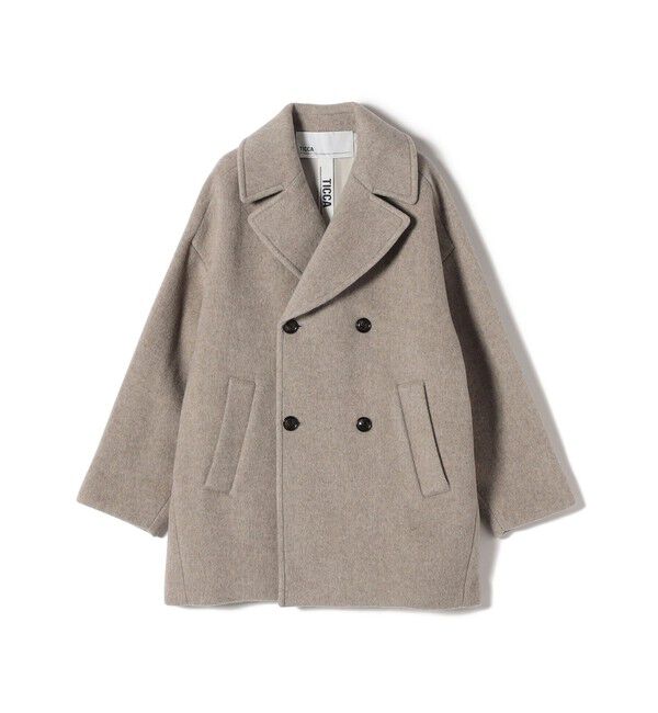 2024AW　TICCAピーコート　ベージュ 2024AW TICCAピーコート ベージュ - メルカリ 2024AW【TICCA】Pコート