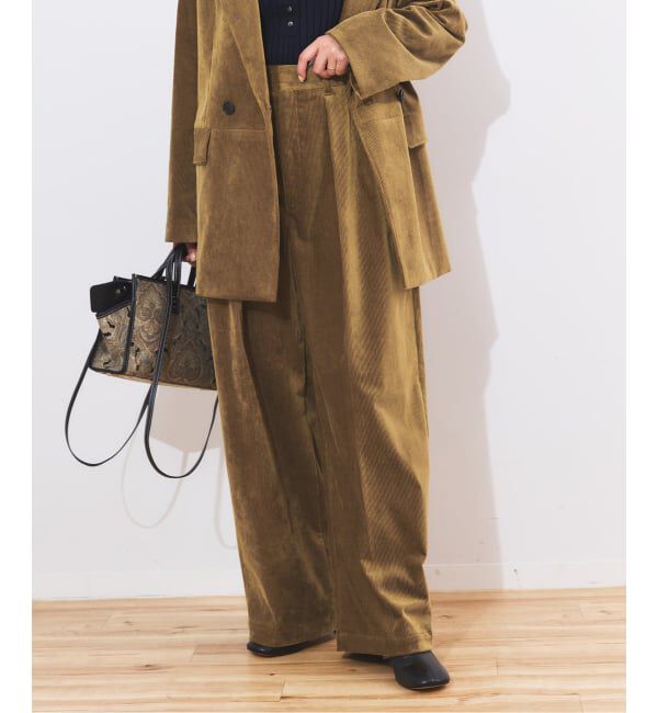 追加2》ストレッチコーデュロイ 2タックパンツ（journal standard L