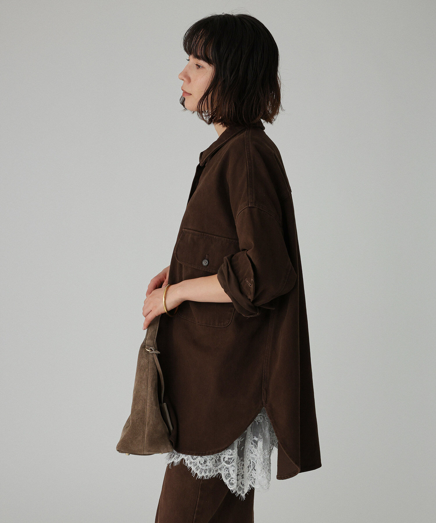BABYLONE デニムビッグシャツ　新色ブラウン デニムビッグシャツ（BABYLONE）｜ルミネのファッション通販アイルミネ