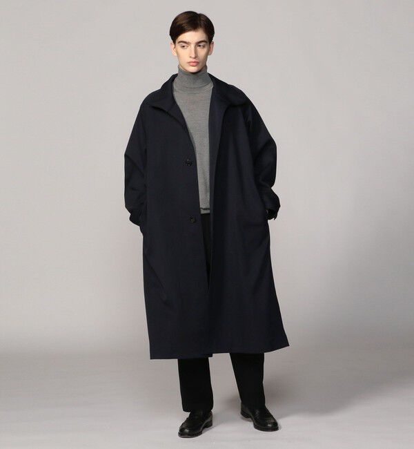 CABaNキャバン ウールギャバジン スタンドカラーコート m ブラック ウールギャバジン スタンドカラーコート | CABaN/キャバン | 三越