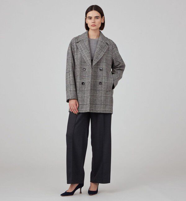 美品 トゥモローランド カシミヤ 近年モデル グレンチェック コート ダブル カシミヤグレンチェック ダブルブレストコート｜トゥモローランド 公式通販