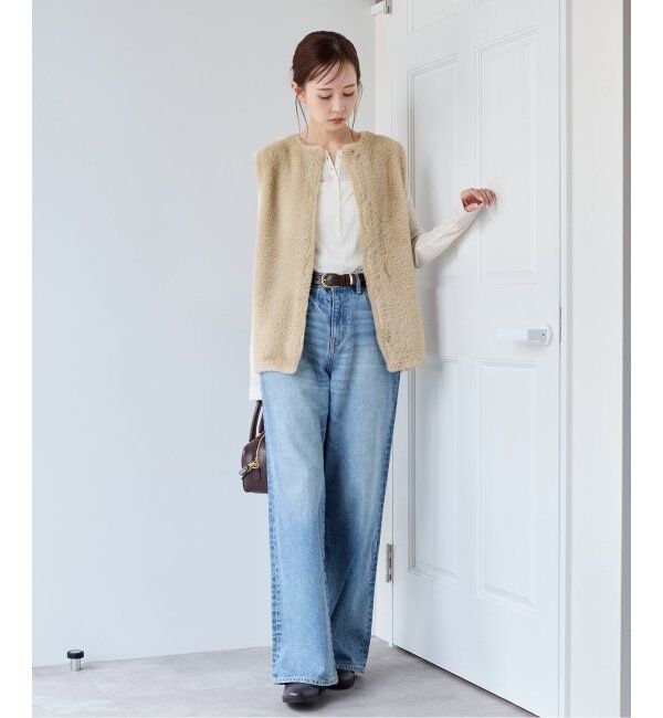 追加》ダブルフェイスフェザークルーネックベスト（JOURNAL STANDARD