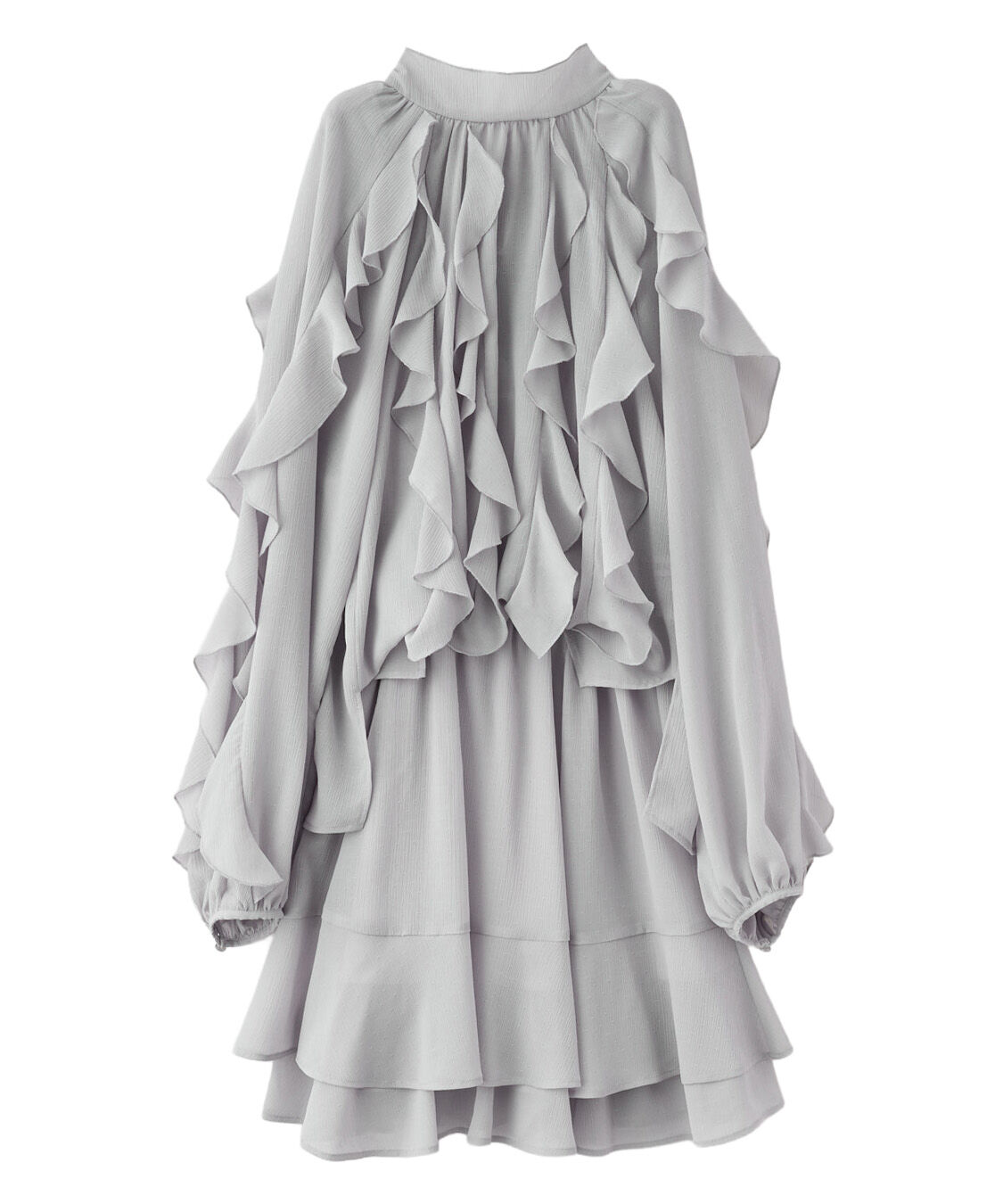 岡崎紗絵さんコラボ】カスケードボウタイフリルミニワンピース（COCO