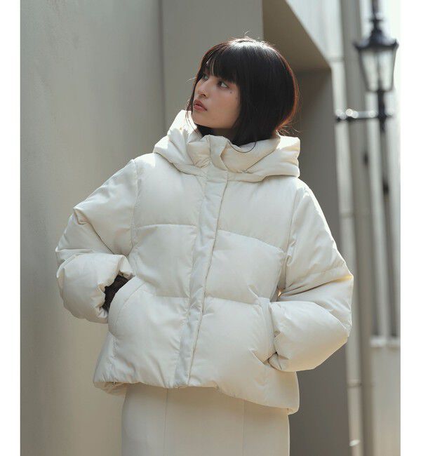 アウター総選挙3位】フード取り外し可能軽量ダウンブルゾン/2WAY・撥水
