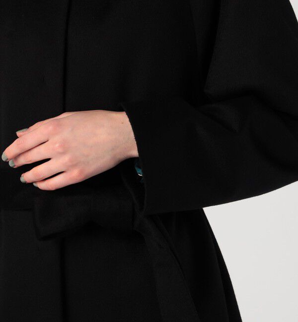 tomorrowland ピュアカシミア　ノーカラーコートブラック ピュアカシミヤ ノーカラーコート（ノーカラーコート）｜TOMORROWLAND