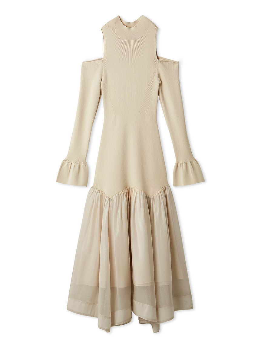 Sustainableコールドショルダーニットワンピース（SNIDEL）｜ルミネの