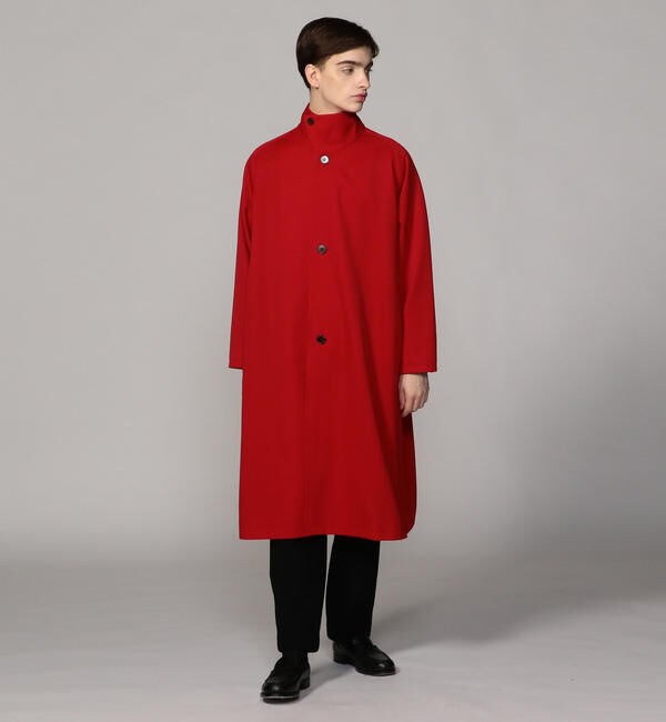 CABaN 赤 ウールギャバジンスタンドカラーコート ウールギャバジン スタンドカラーコート（CABaN）｜ルミネの