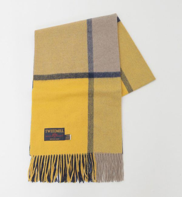 TWEED MILL/ツイードミル】ラムウールチェック大判ストール（SOFFITTO