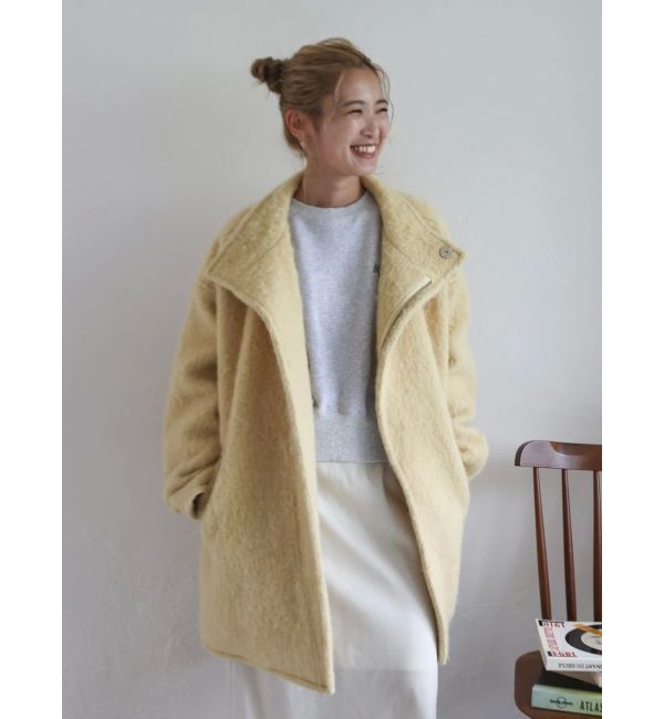 Ungrid アルパカ混ミドル丈スタンドカラーコート アルパカ混ミドル丈スタンドカラーコート（Ungrid）｜ルミネの