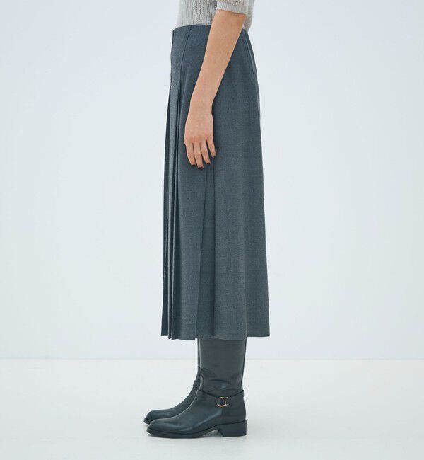 トゥモローランド　2025 MACPHEE スカート　ウール　プリーツ ウールナチュラルストレッチ プリーツスカート（MACPHEE）｜ルミネの