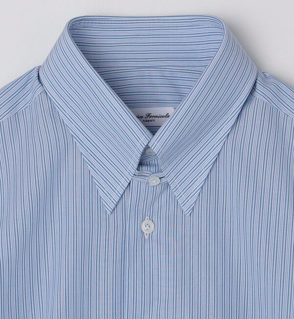 SHIPS別注】Errico Formicola: オルタネート Wストライプ タブカラー