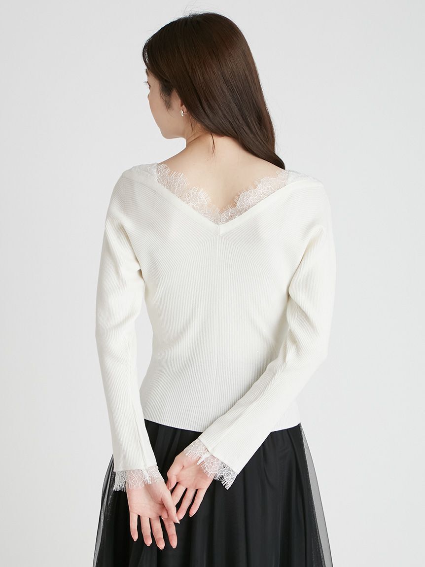 レーストリムニットプルオーバー（CELFORD）｜ルミネのファッション