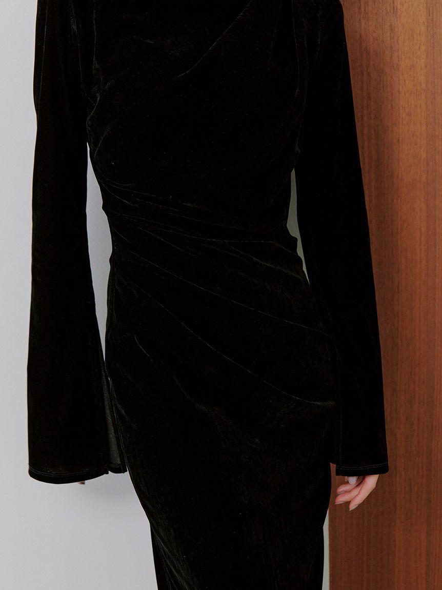 フロッキーベロアドレープドレス（SNIDEL）｜ルミネのファッション通販