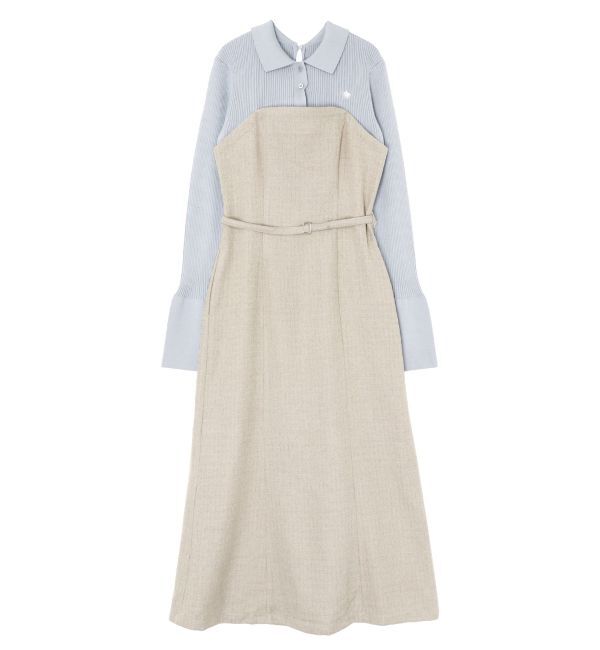 POLO BCSコラボ】カラーネックニットドッキングワンピース（LAGUNAMOON