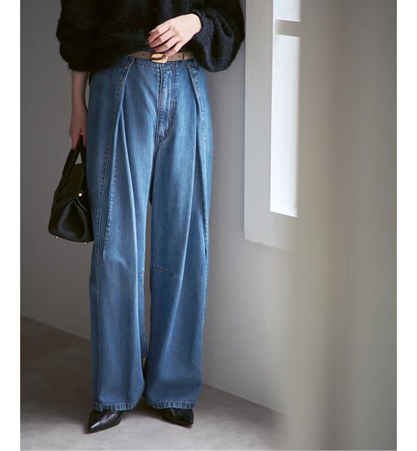 26SS先行予約・追加》スージングデニムフォルムタックパンツ（NOBLE