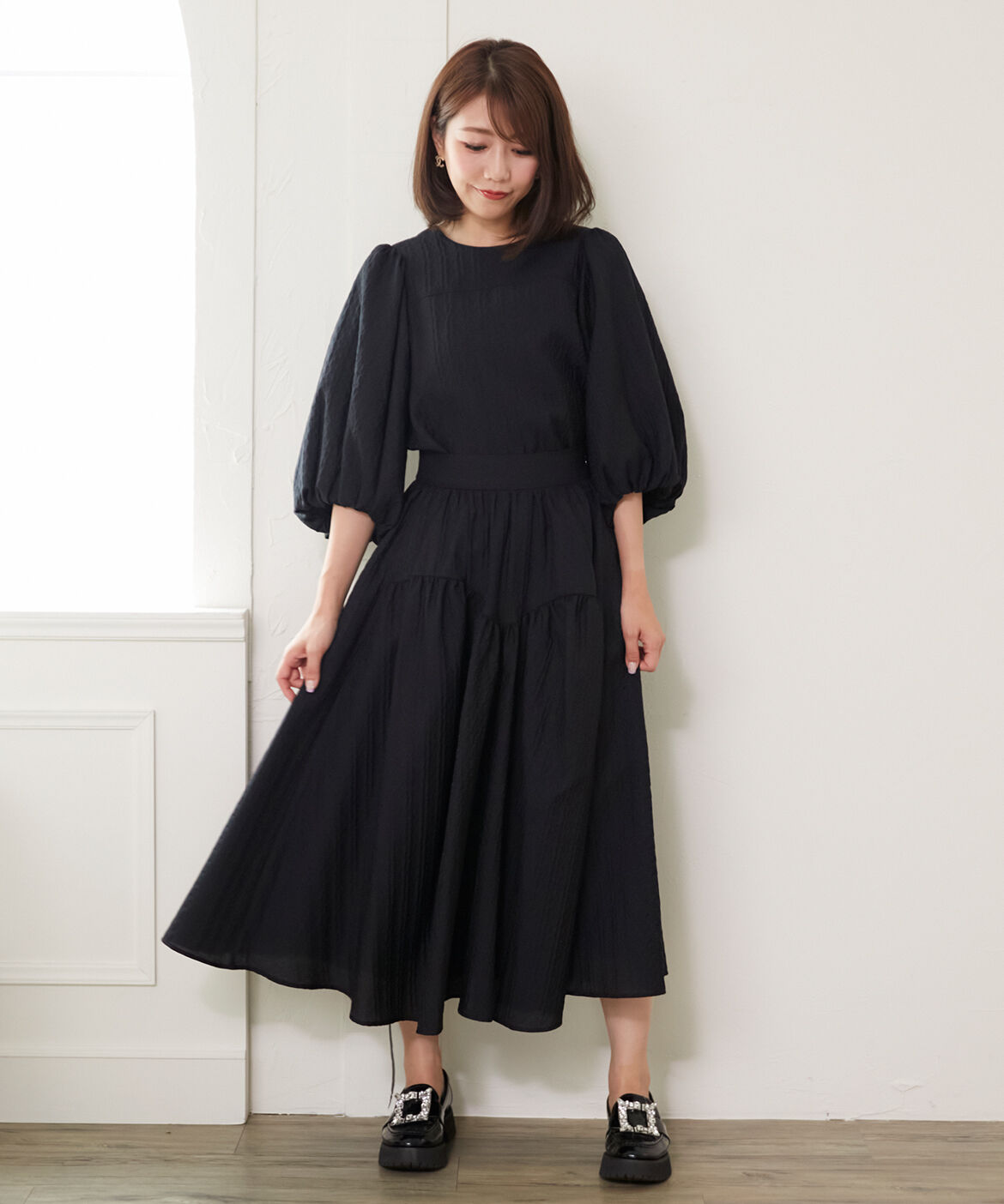 ふくれジャガードスカート（Maglie le cassetto）｜ルミネの