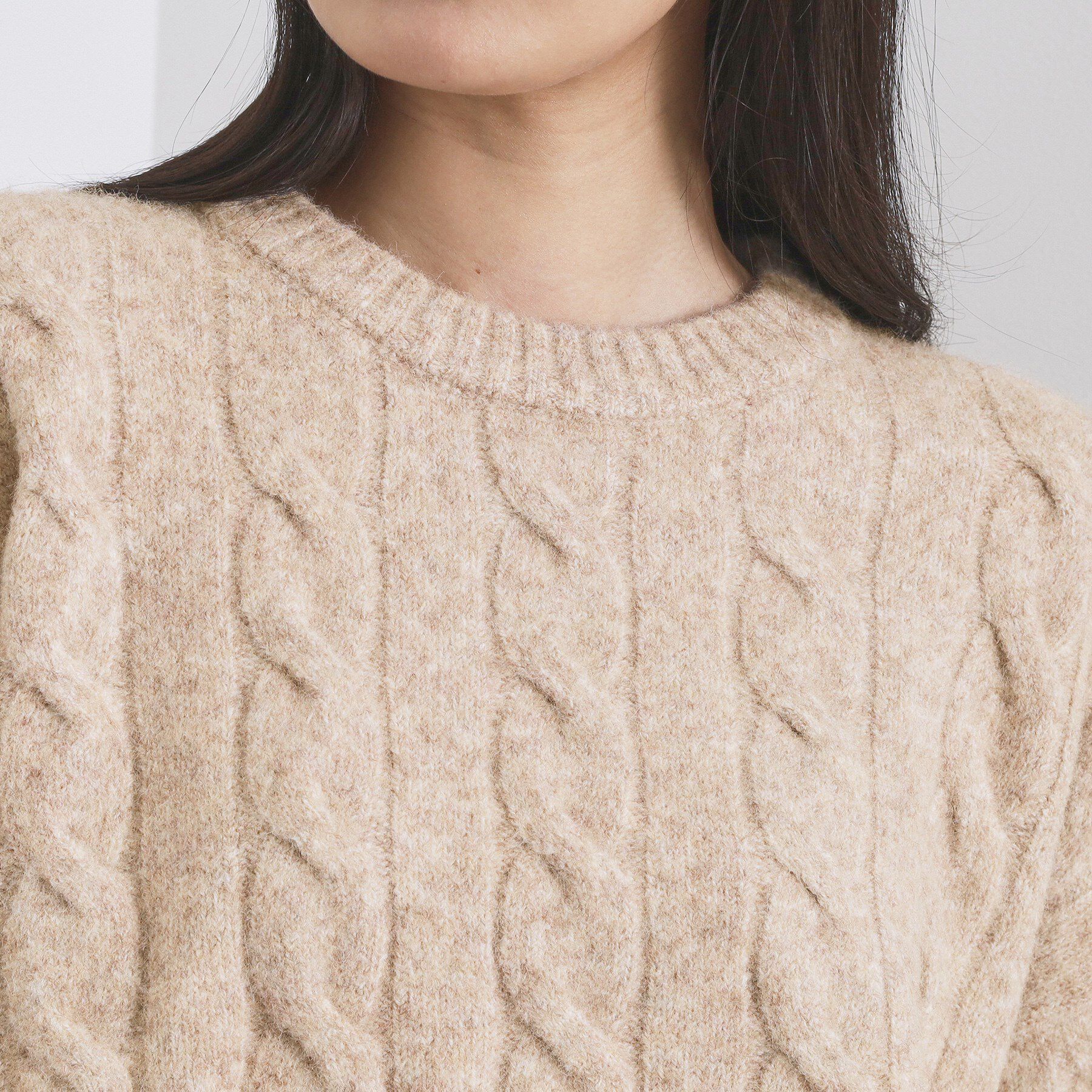 MIXミドルゲージケーブルニット【洗濯機OK】（OPAQUE.CLIP）｜ルミネの