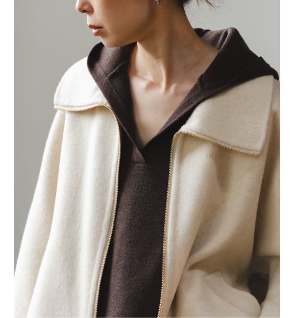 NOBLE キャメルミックスリバージップコート 追加》キャメルミックス