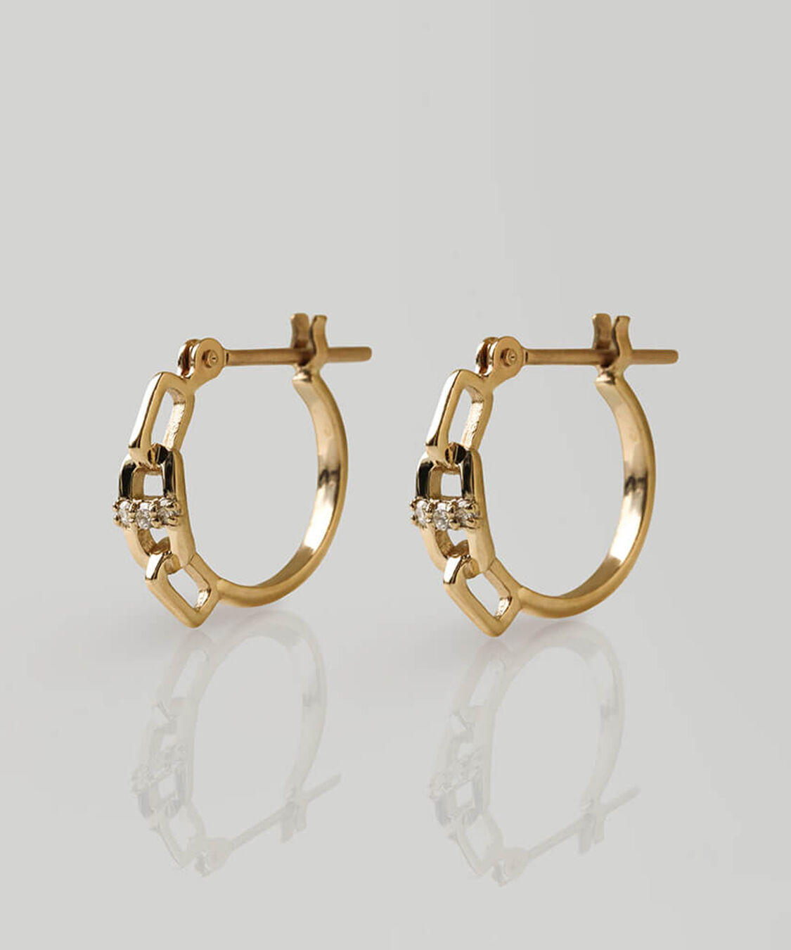 ダイヤモンド フープ スナップ ピアス | K10YG〈Mira〉〈2025 HOLIDAY