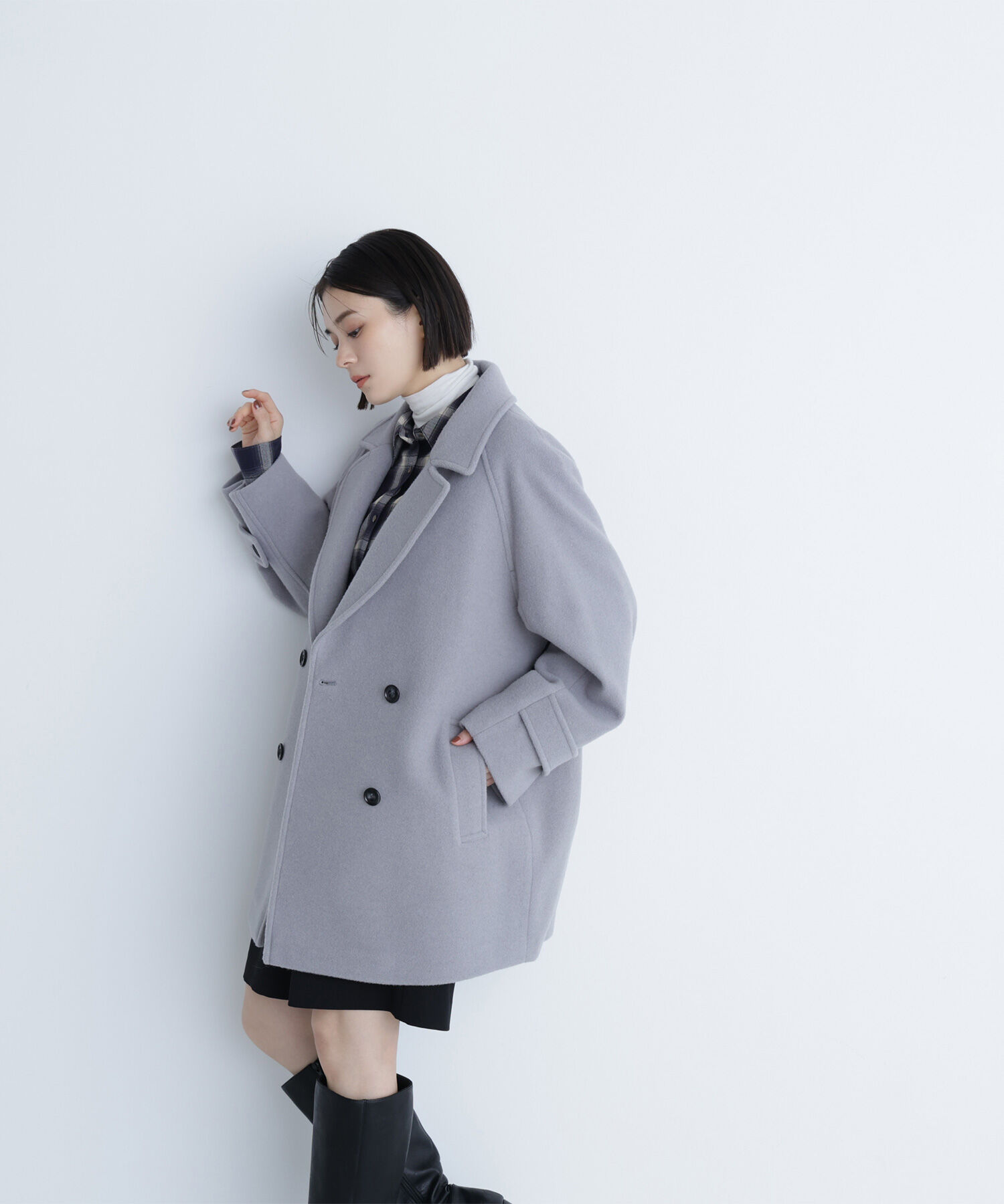 ダブルブレストフォルムミドルコート｜ルミネのファッション通販