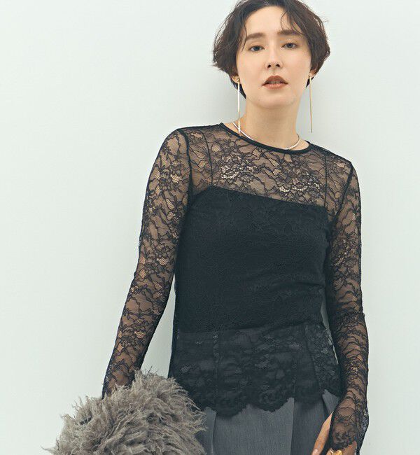 ウォッシャブルラッセルレースTブラウス（NOLLEY'S sophi）｜ルミネの