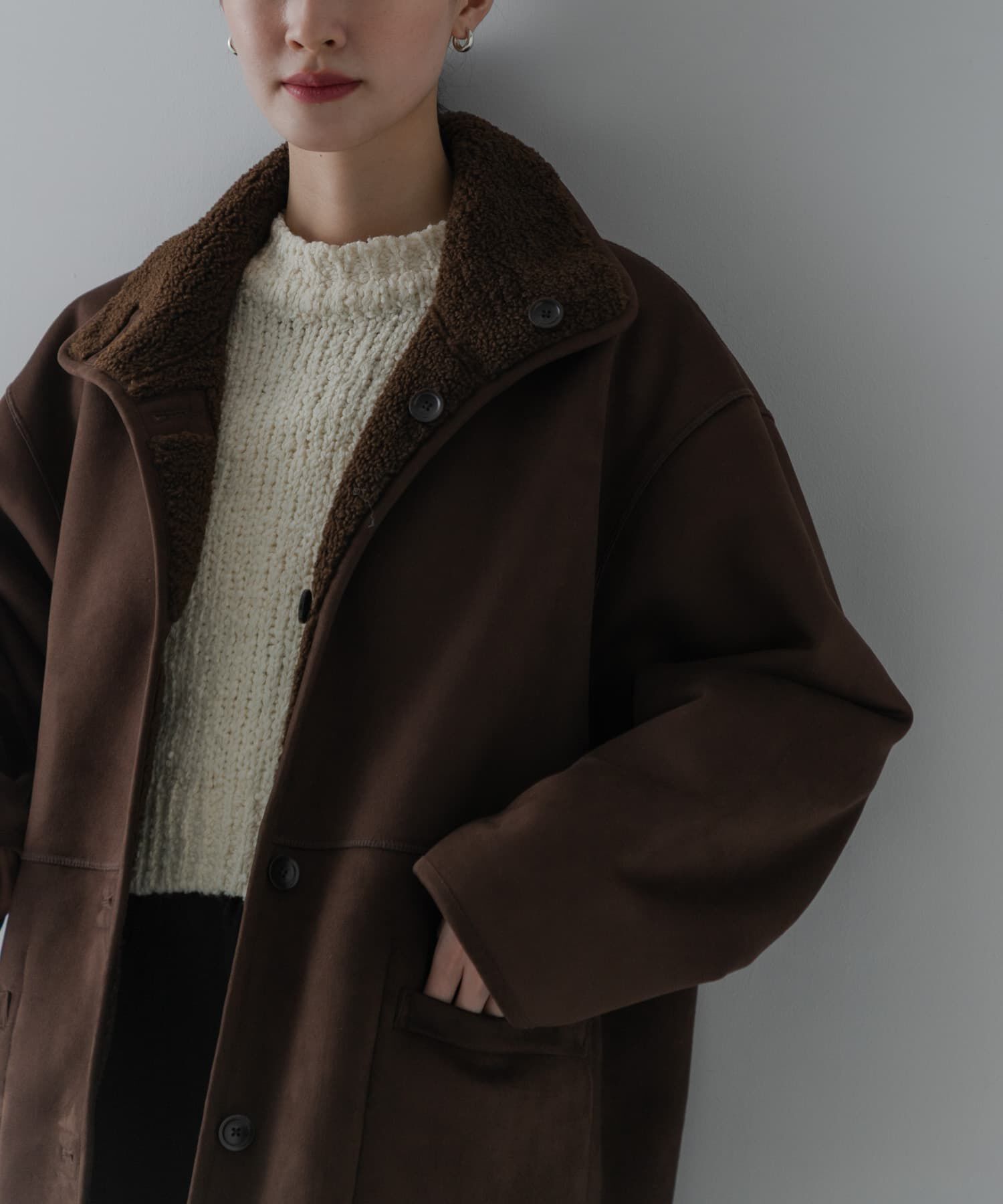 ECOPELフェイクムートンリバーシブルコート（URBAN RESEARCH）｜ルミネ