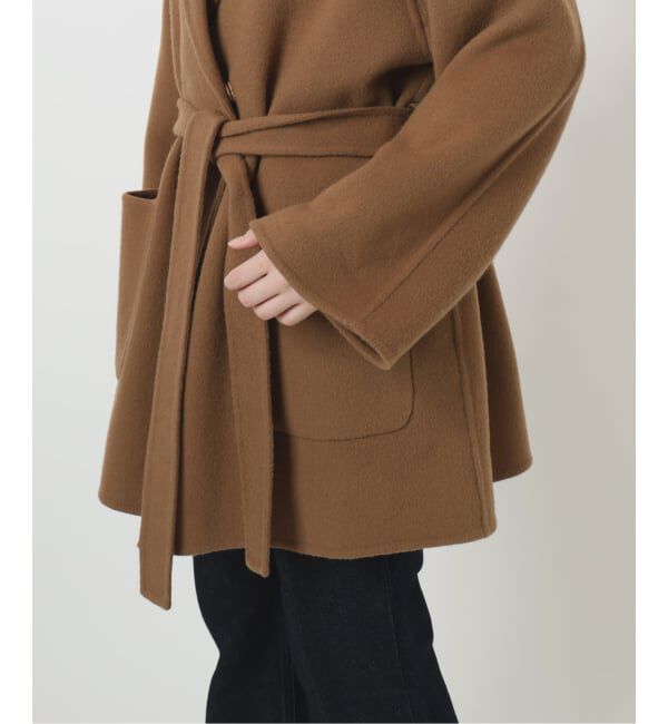 SLOBE IENA SUPER140 ダブルフェイスベルテッドコート SLOBE IENA｜《WEB限定/追加予約》SUPER140 ダブルフェイスベルテッド