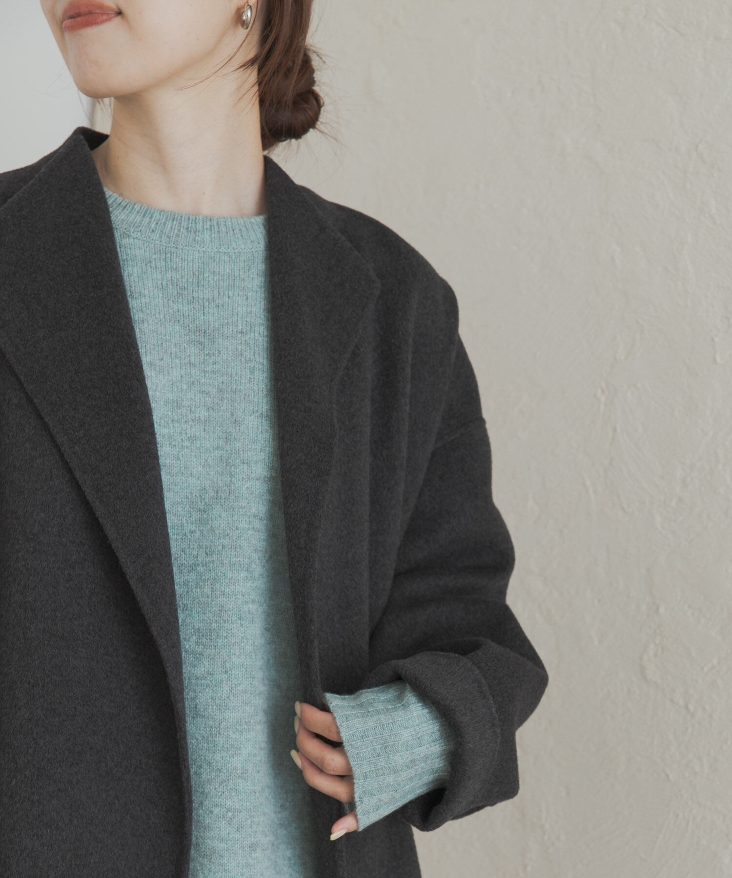 ウールリバーミドルガウンコート ウールリバーミドルガウンコート(M BROWNCHECK): アウター｜URBAN