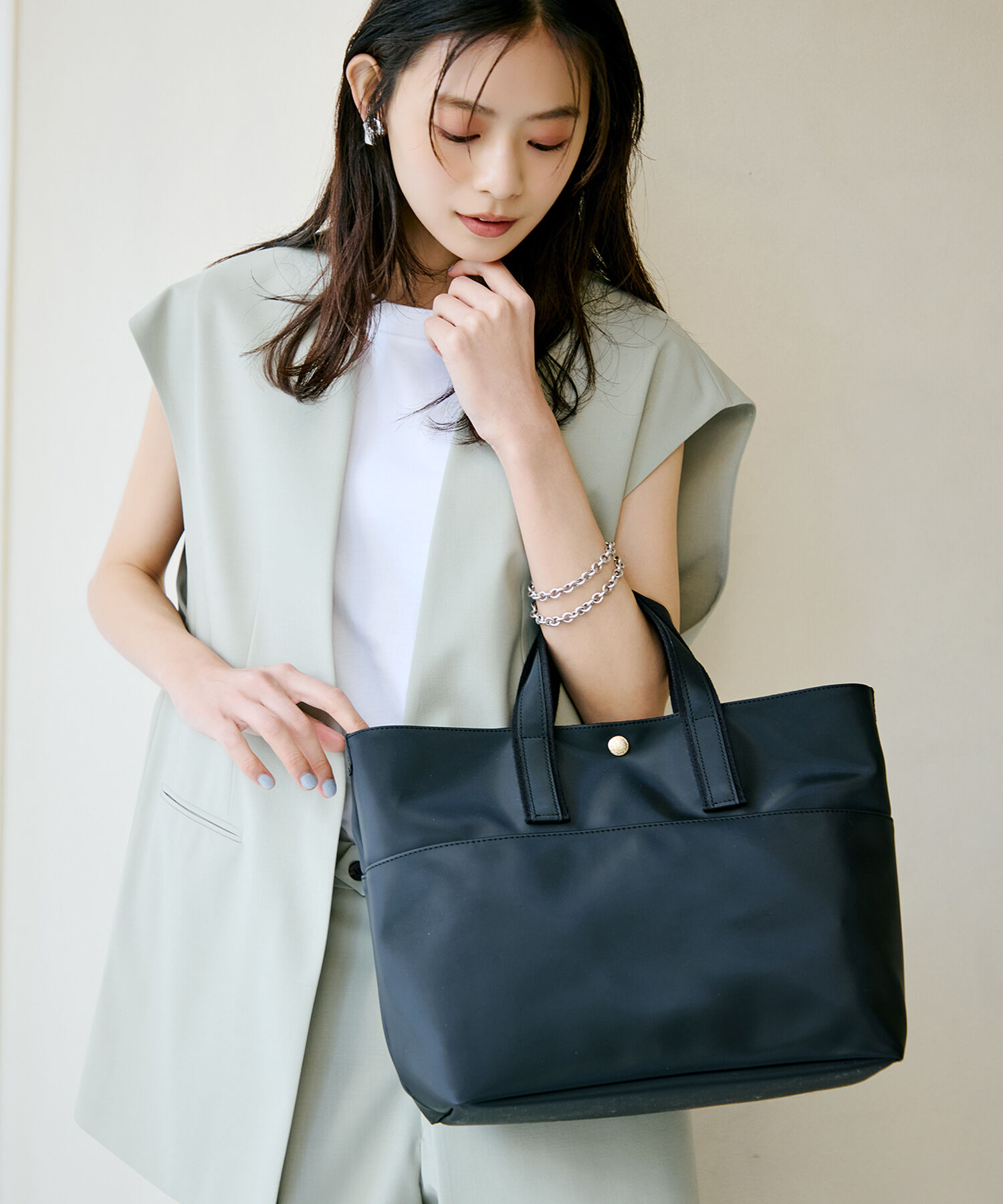 Breath TOPKAPI】Bright ブライト カラーブロック A4 トートバッグ