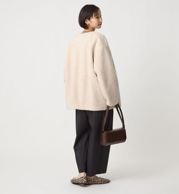 size SHORTあり］ボア ノーカラー ブルゾン（UNITED ARROWS green