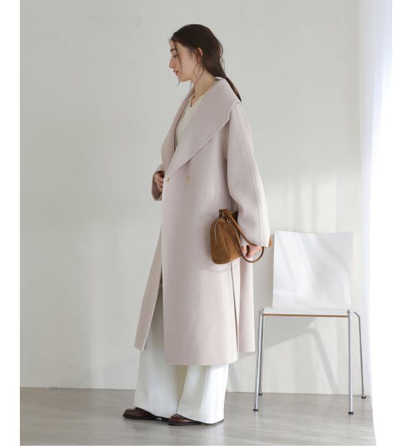 最終値下げスタンドカラーリバーロングコート　アイボリー/S リバーロングコート｜ルミネのファッション通販アイルミネ<i LUMINE>