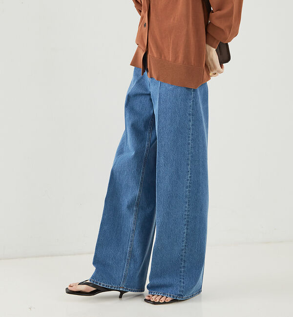 値下げ【THE TOÉ】ワイドレッグデニム TOTEME】Wide Leg Denim／ワイドレッグデニム（The Store by C