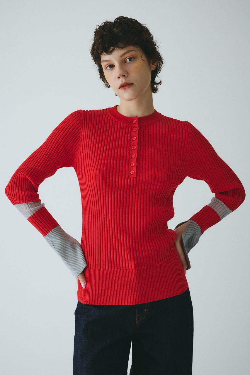 Henley neck knit tops（HeRIN.CYE）｜ルミネのファッション通販